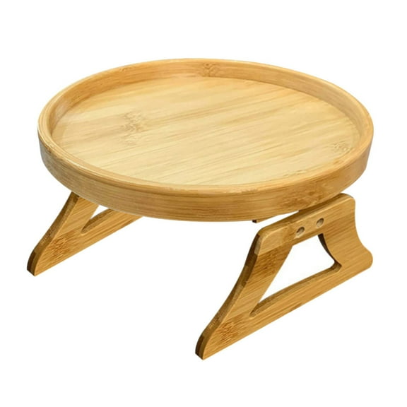 Sofa Arm Clip Table, Multi-Function Table Couch Arm Table, Bamboo Sofa Tray Table Clip On Side Table for Wide Couches Arm, Foldable Couch Tray, Armrest Table For Eating, Drinks,Snacks, Remote Control