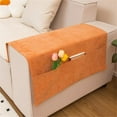 thumbnail image 1 of Sofa Armrest Cover with 3 Pockets Non-Slip Chenille Couch Arm Protector for Recliners and Sofas Dustproof Furniture Guard Set Gray 23.6 x 43.3 Inches Orange, 1 of 7