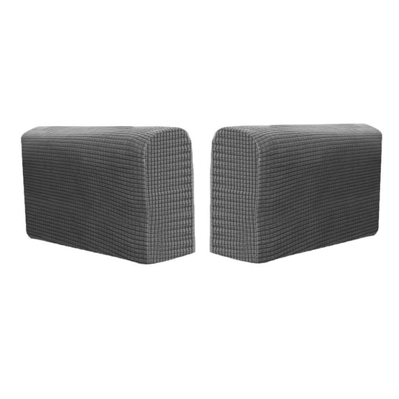 Sofa Armrest Cover Polyester Stretch Arm Cover Non Arm dark gray