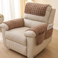 thumbnail image 1 of Sofa Armrest Cover, Recliner Armrest With Silicone Non-Slip Backing, Flannel Plush Polyester, Right Hand Pocket, Machine Washable, 25.98 x 19.69 in, 1 of 6