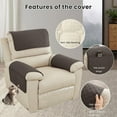 thumbnail image 1 of Sofa Armrest Cushion with Dual Storage Pockets - Recliner Headrest Protector Recliner Headrest Cover Armrest Covers for Sofa with Side Pockets Straps Chair Arm Headrest Covers (Grey-Double Seat 4Pcs), 1 of 6
