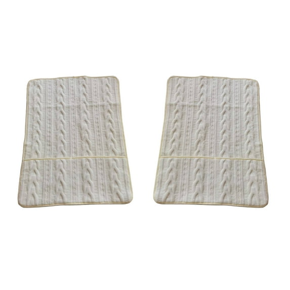 Sofa Armrest Cushion with Storage Pocket | 2-Pack Soft Cloth Arm Rest Protector Cover | White Gray Orange Color Options | 26x20 Inches