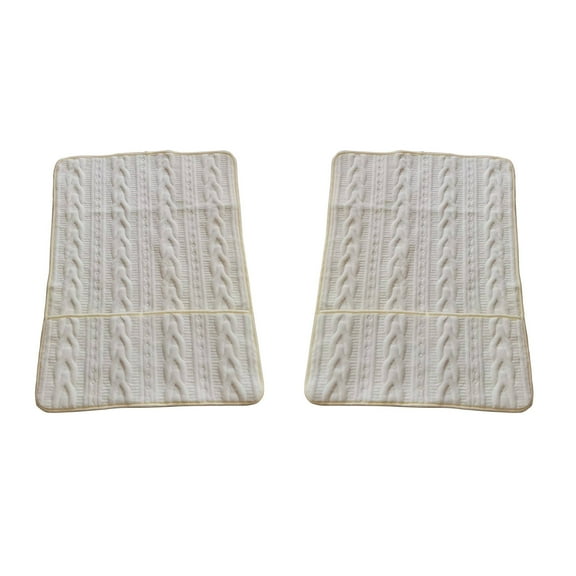 Sofa Armrest Cushion with Storage Pocket | 2-Pack Soft Cloth Arm Rest Protector Cover | White Gray Orange Color Options | 26x20 Inches