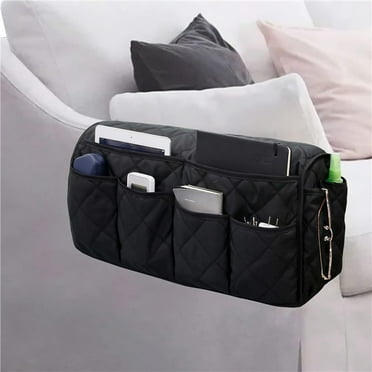 Sofa Armrest Hanging Organiser with 14 Pockets, Couch Armchair Storage Bag, Armchair Caddy Remote Control Holder for Magazine Books Cell Phone TV Remote