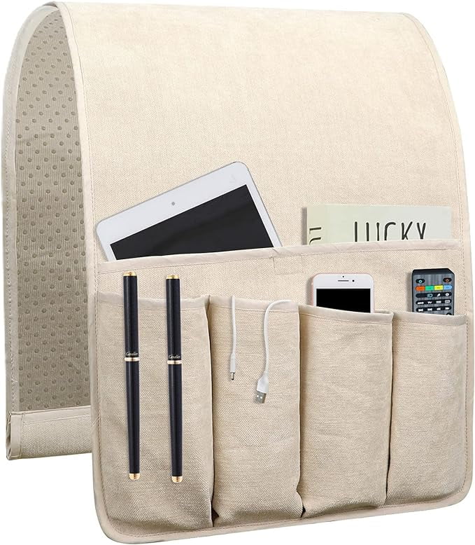 Sofa Armrest Organize remote holder bedside caddy organizer with 5