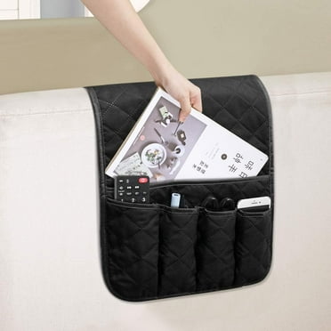 Sofa Armrest Organizer Non-Slip Arm Chair Bedside Caddy Storage Organizer for Recliner Couch with 5 Pockets for Cell Phone TV Remote Control Magazines