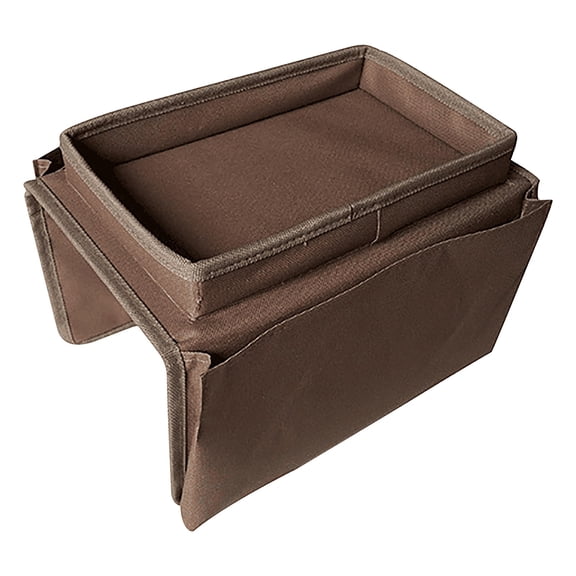 Sofa Armrest Organizer Storage Bag with Tray Table Remote Control Holder Book Magazine Pocket Couch Side Pocket Canvas Hanging Caddy