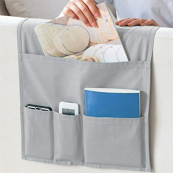 Sofa Armrest Organizer, Storage Pouch, Keep Remotes and Essentials Handy, Good for Living Room and Bedside