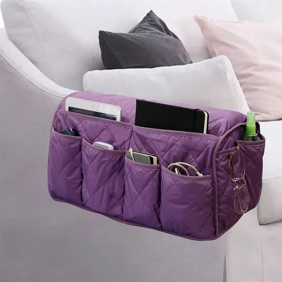 Sofa Armrest Organizer Waterproof Armchair Caddy Remote Control Holder for Recliner Non Slip Recliner Organizer Chair Arm Organizer with 14 Pockets for TV Remotes Caddy, Book, Magazines, Ipad