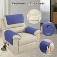 thumbnail image 1 of Sofa Armrest Pillow with Storage Pockets, Blue Polyester Cushion for Recliner or Chair, Water Resistant and Scratch Resistant Fabric for Living Room, Bedroom, or Workspace (3 Pcs), 1 of 6