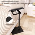 thumbnail image 1 of Sofa Armrest Tray Table, Swivel Height Adjustable End Table for Small Spaces, 1 of 6