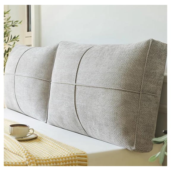 Sofa Back Cushion Wedge Pillow,Large Back Lumbar Support Reading Pillow,Soft Back Support Bolster Backrest with Removable Cover for Daybed Bed Sofa Tatami