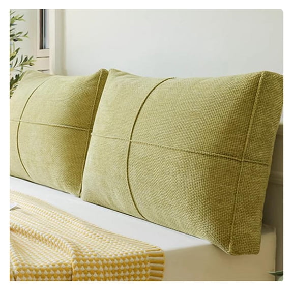 Sofa Back Cushion Wedge Pillow,Large Back Lumbar Support Reading Pillow,Soft Back Support Bolster Backrest with Removable Cover for Daybed Bed Sofa Tatami