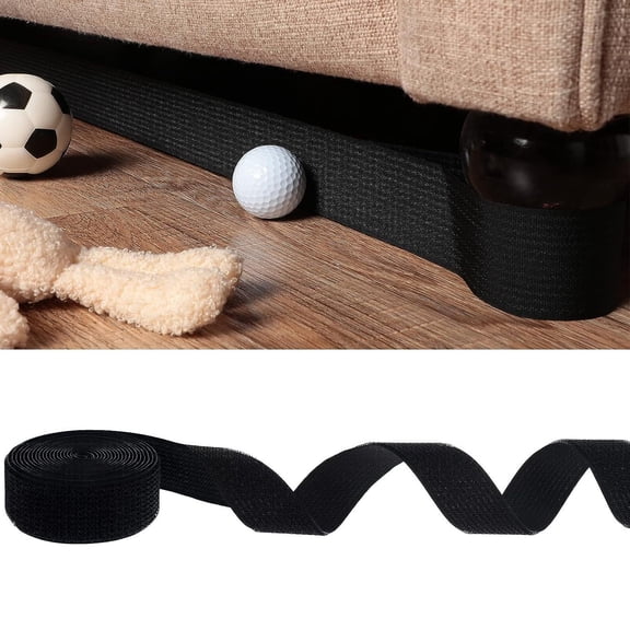 Sofa Bed Bottom Blocking Strip, 3 Inch Width x 11 Feet Length Dust-Proof Blocking Strip for Under Sofa, Furniture Gap Filler for Sofa, Couch, Bed, Table, Wardrobe - Easy to Install, Cuttable, Black