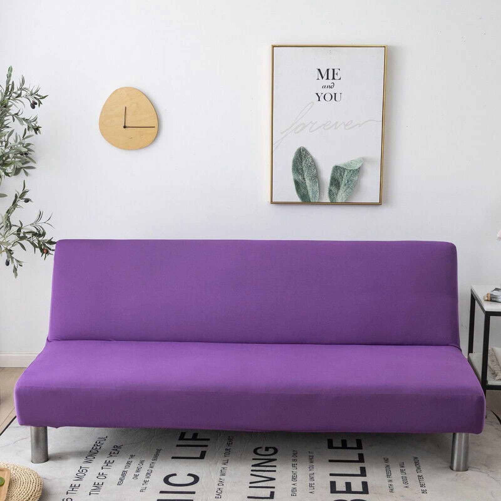 Sofa Bed Stretch Cover, Eurhowing Futon Cover Armless Sofa Slipcover ...