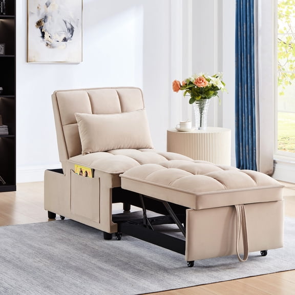 Sofa Bed with Adjustable Back / Soft Foam Filler / Serves as Comfortable Seating