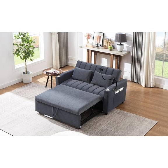 Sofa Bed with Three USB Ports and 360° Swivel Holder / Free Your Hands for Enjoyment