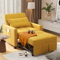Sofa Beds Chair 3 in 1, Convertible Chair Single Bed,Yellow