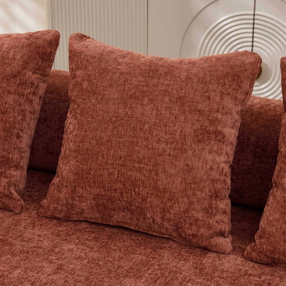 Sofa Beds Comfy Convertible Folding Mattress Couch, Floor Sofa Bed, Chenille Floor Sofa with Armrest, Floor Sofa Lounge Couch for Living Room Bedroom Lounge Studio-Orange,Indoor Sofa Beds