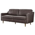thumbnail image 1 of Sofa, Brown, Leather, Modern Contemporary, Mid Century Living Hotel Lounge Cafe Lobby, 1 of 8