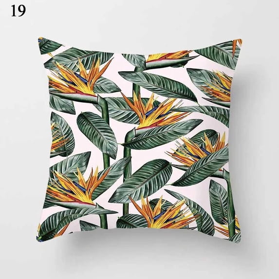 Sofa Car Pillowcase Home Decor Tropical Palm Tree Green Cushion Cover Decorative