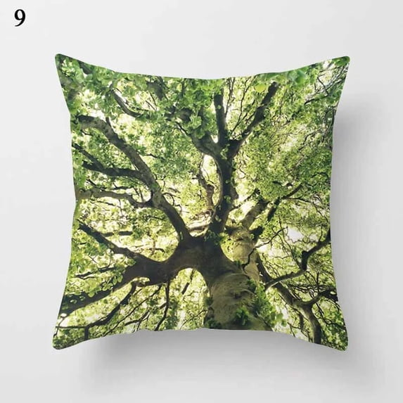 Sofa Car Pillowcase Home Decor Tropical Palm Tree Green Cushion Cover Decorative