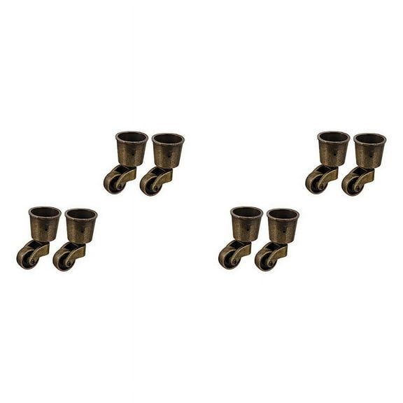 Sofa Casters Round Sofa Heavy Duty Slides Swivel Casters 1.5 Inch Casters Retro Casters Furniture Pulleys,8 PCS