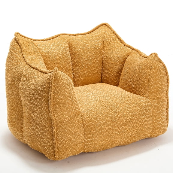 Sofa Chairs with Highly Resilient Foam for Living Rooms and Bedrooms, Comfortable Square Lazy Sofas, Sofas for Adults to Play, Read and Watch Tv (Yellow)