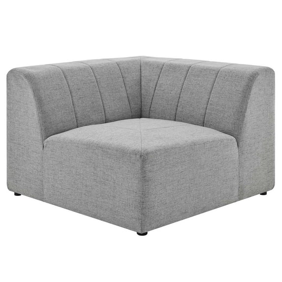 Sofa Corner Chair, Fabric, Light Grey Gray, Modern Contemporary Urban Design, Living Lounge Room Hotel Lobby Hospitality