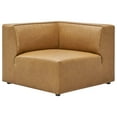 thumbnail image 1 of Sofa Corner Chair, Faux Vegan Leather, Tan, Modern Contemporary Urban Design, Living Lounge Room Hotel Lobby Hospitality, 1 of 8