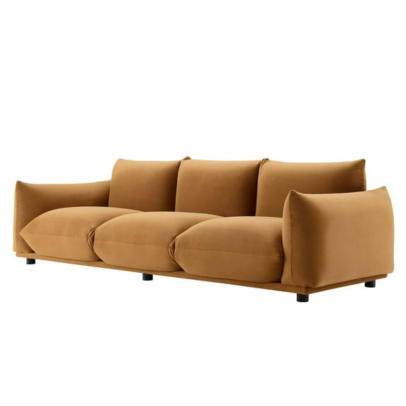 Sofa Couch, Brown, Velvet, Living Kitchen Cafe Bistro Hospitality Restaurant, Modern Contemporary Boutique HB33720