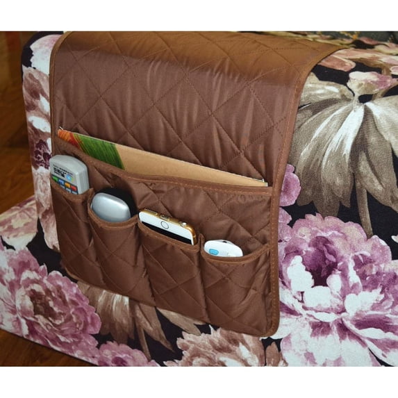 Sofa Couch Chair Armrest Storage Organizer, Tools Holder Organizer with 5 Pockets, Fits for Phone, iPad, Book, Magazines, TV Remote Control