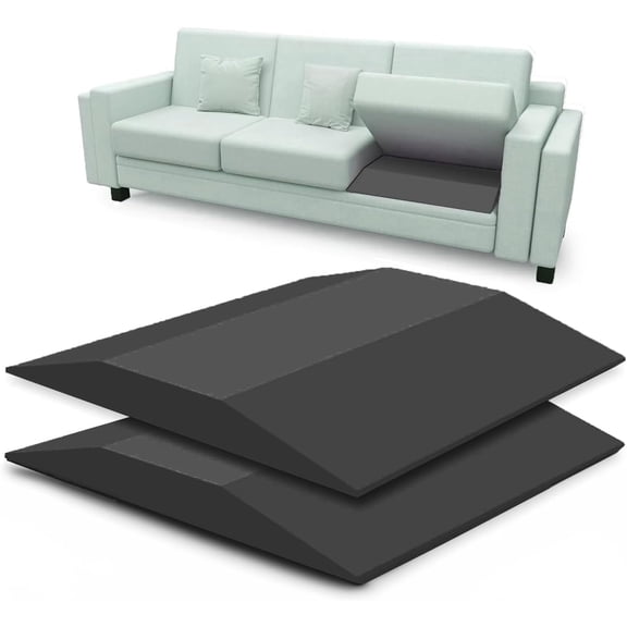 Sofa Couch Cushion Support for Sagging Sofas Cushion Repair Trapezoidal Furniture seat Cushion sag Repair High Rebound, Firm Couch Cushion Support Under Cushion Sag Repair, Black Set of 2