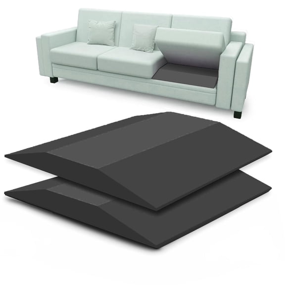 Sofa Couch Cushion Support for Sagging Sofas Cushion Repair Trapezoidal Furniture seat Cushion sag Repair High Rebound, Firm Couch Cushion Support Under Cushion Sag Repair, Black Set of 2