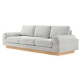 thumbnail image 1 of Sofa Couch, Light Grey Gray, Fabric, Living Kitchen Cafe Bistro Hospitality Restaurant, Modern Contemporary HB34840, 1 of 9