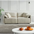 thumbnail image 1 of Sofa Couch Loveseat,75.6" Mid Century Modern Couch,Deep Seat Sofa Tufted Upholstered,Couches Furniture for Living Room/Bedroom/Apartment Office,White, 1 of 7