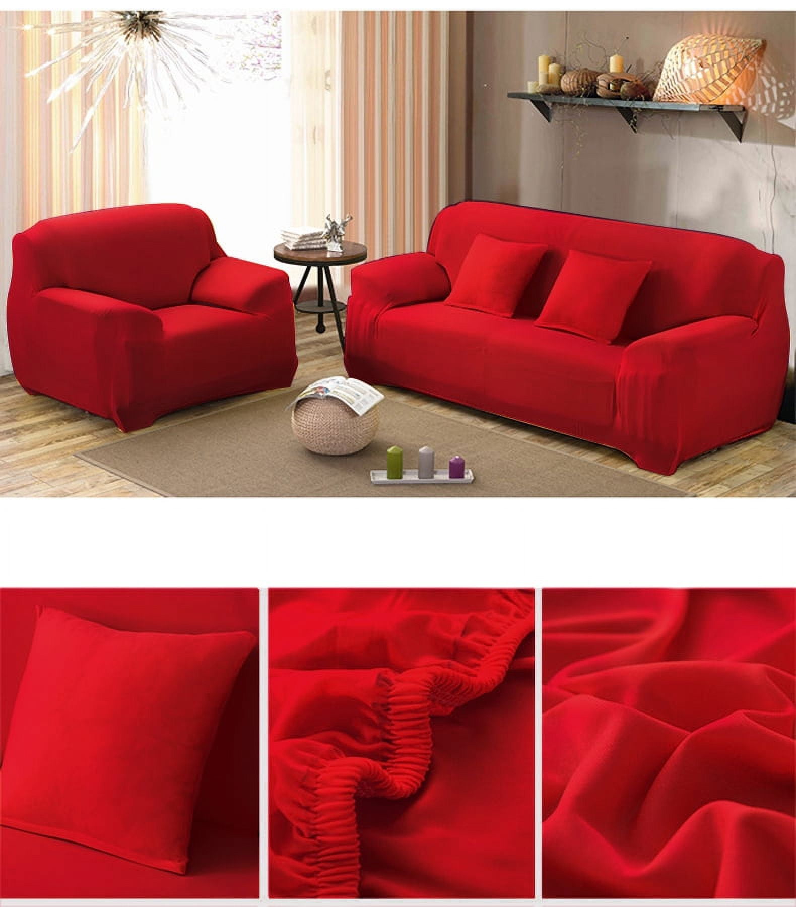 Sofa Couch Loveseat Chair Slipcover Cover,OTVIAP Polyester Spandex Living Room Sofas Furniture Stretch Slip Covers Shield Protector (1-4 seater,multiple color)