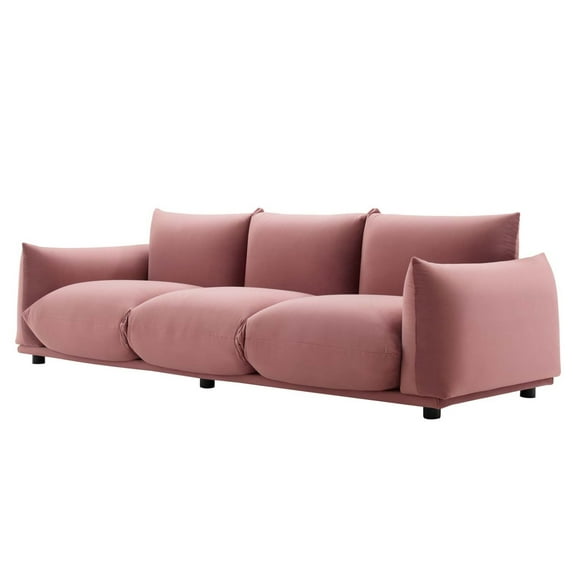Sofa Couch, Pink, Velvet, Living Kitchen Cafe Bistro Hospitality Restaurant, Modern Contemporary Boutique HB33721
