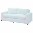 thumbnail image 1 of Sofa Couch, White, Velvet, Living Kitchen Cafe Bistro Hospitality Restaurant, Modern Contemporary Boutique HB34508, 1 of 8