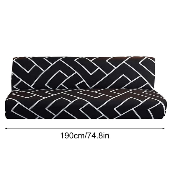 Sofa Cover*1 Armless Futon Sofa Bed Cover Sofa Couch Slipcovers Without Armrests Printed Furniture Protector Cover