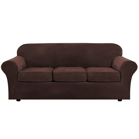 Sofa Cover,1Modern Velvet Plush High Stretch Sofa Slipcover Sofa Cover Furniture Protector Form Fit Thick Velvet Sofa Cover For 2 Cushion Couch