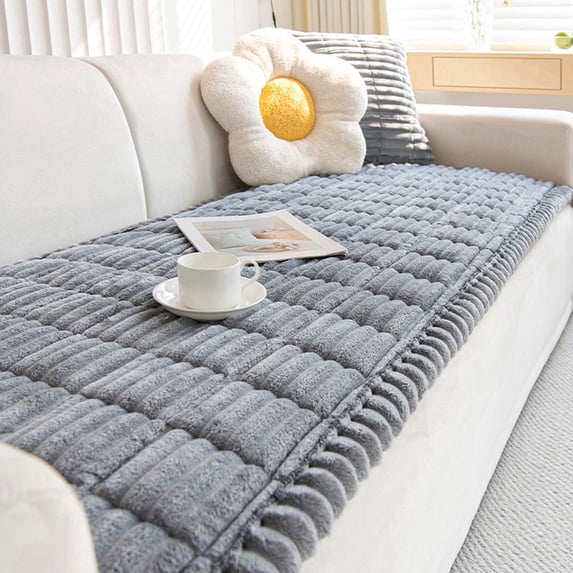 Sofa Cover Blanket Mat Couch Protector Washable for 3 Cushion Couch Non Soft Flannel Friendly for 60x120cm