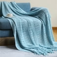 thumbnail image 1 of Sofa Cover Blanket, Solid Color, Summer Office AIRconditioning Nap Blanket, Knitted Small Blanket, Xinsrenus Under $5! Sofa Cover Blanket, Solid Color,, 1 of 4