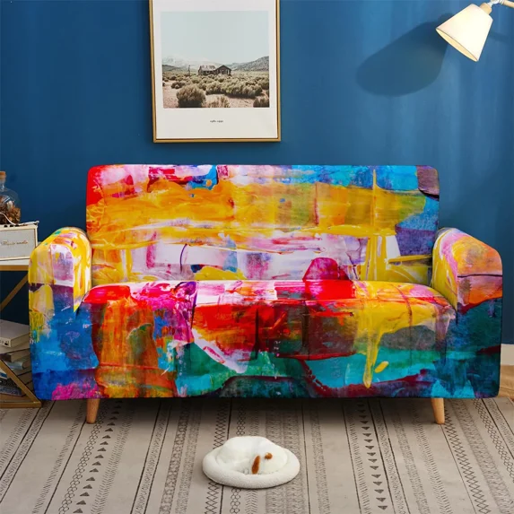 Sofa Cover Covers for L Shape 1/2/3/4 Seater Art Bed Covers Sofa Cover Elastic Elastied Sofa Covers Couch Cover