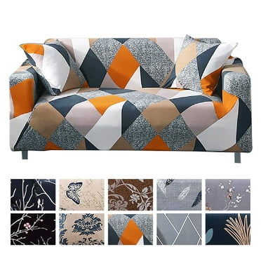 Sofa Cover Fit Stretch Slipcover Elastic Fabric Printed Pattern Chair Loveseat Couch Settee Non Slip Sofa Covers Furniture Cover Protector Washable