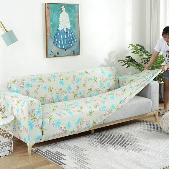 Sofa Cover High Stretch Printed Sofa Slipcover Corner Sofa Covers Funda Sofas Elastic Couch Cover 1/2/3/4-seater Fundas