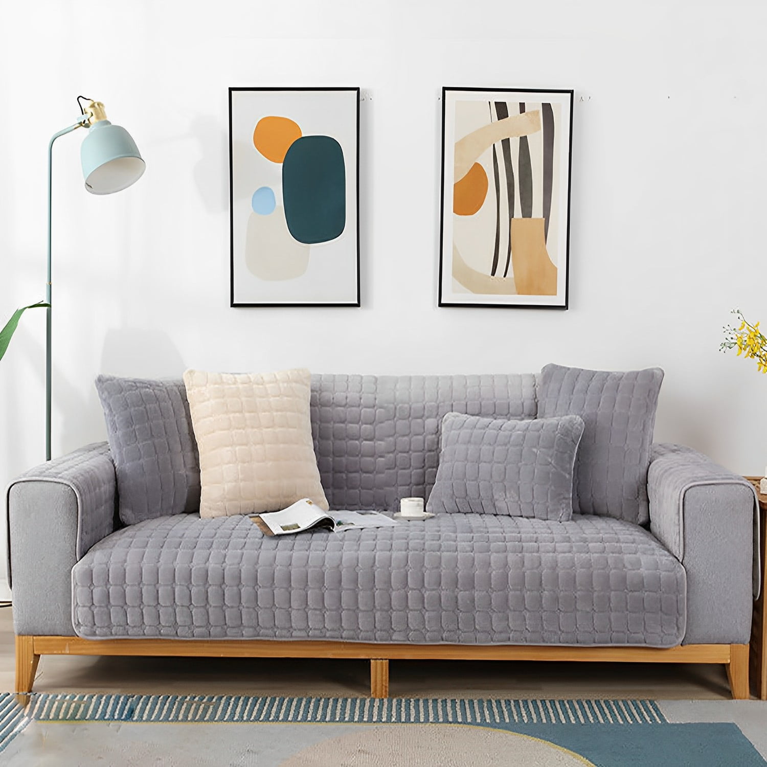 Sofa Cover, Plush Washable Couch Covers for Dogs, Pet Couch Cover Protector, Couch Cover Non