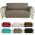 thumbnail image 1 of Sofa Cover Reversible Couch Cover with Elastic Straps, Waterproof Furniture Protector for 2 Cushion Couch, Red, 1 of 8