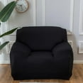 thumbnail image 1 of Sofa Cover Slipcover Stretch Elastic 1Seater Chair Loveseat Sofa Couch Furniture Protector Fit, Sofa Slipcover, Home Decor, Black, 1 of 6