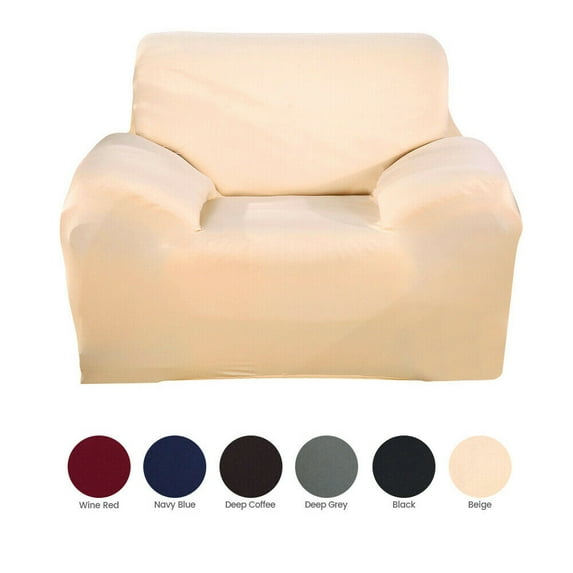 Sofa Cover Stretch Chair Cover Sofa Slipcovers for 1 Cushion Couch with 1 Free Pillow Case (1 Seater Sofa 90-130cm)